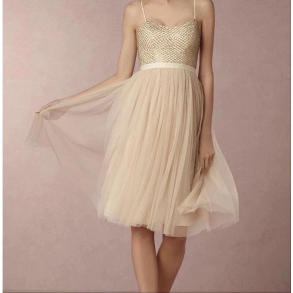 Needle & Thread Coppelia Tulle Sequin Midi Dress Size 6 / Small Balletcore